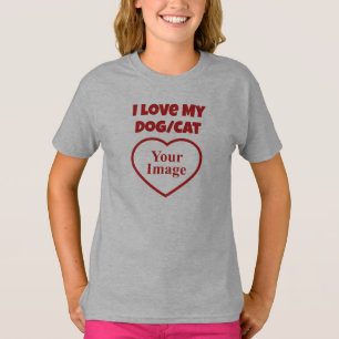 I Liebe Foto von Haustieren/Hunden/Katzen T-Shirt