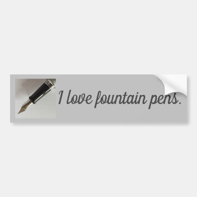I Liebe Fountain Pens Autoaufkleber (Vorne)