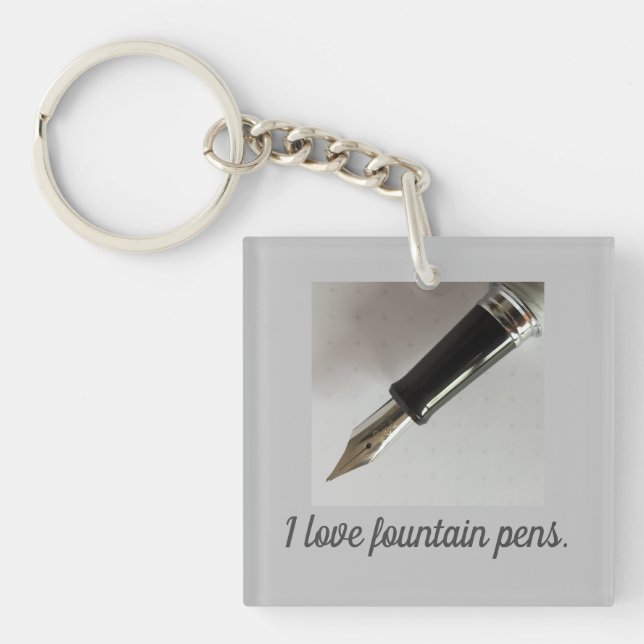 I Liebe Fountain Pens Schlüsselanhänger (Vorderseite)