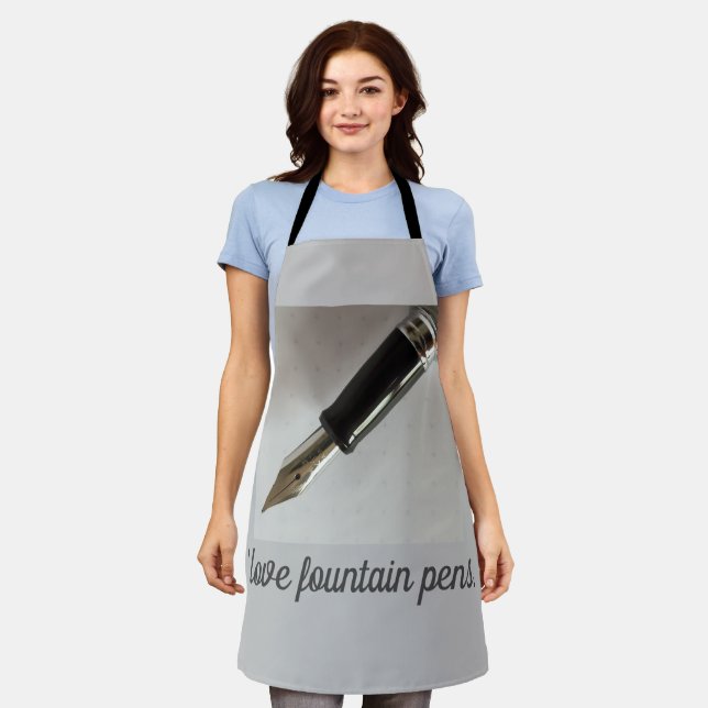 I Liebe Fountain Pens Schürze (Getragen)