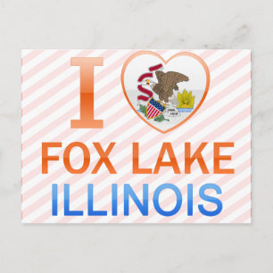 I Liebe Fox Lake, IL Postkarte