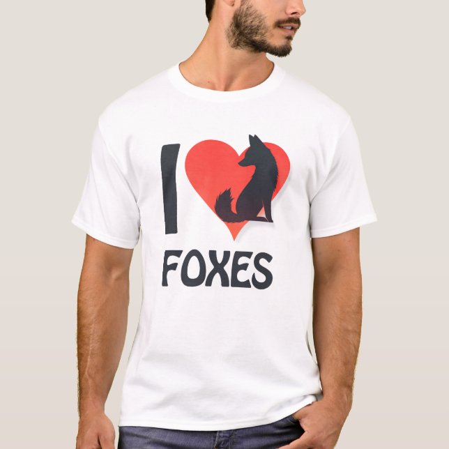 I Liebe Foxes T - Shirt (Vorderseite)