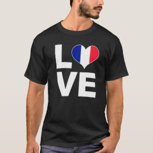 I Liebe France Heart Flag Frankreich T-Shirt