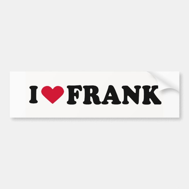 I LIEBE FRANK AUTOAUFKLEBER (Vorne)