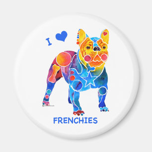I Liebe-französische Bulldoggen Magnet