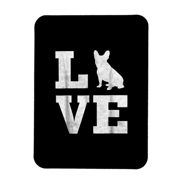 I Liebe Französisches Bulldoghundgeschenk Magnet (Vertikal)