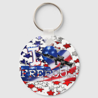 I LIEBE FREEDOM - DAFÜR BEKÄMPFEN (GUN-SYMBOL) SCHLÜSSELANHÄNGER