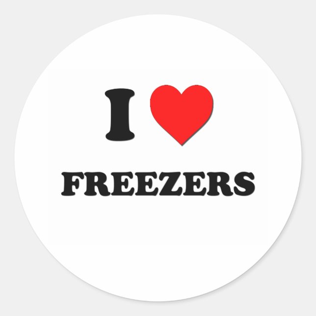 I Liebe Freezers Runder Aufkleber (Vorderseite)