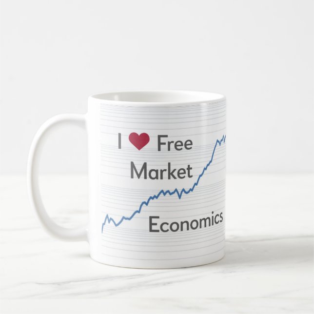 I Liebe Freie Marktwirtschaft lustig Kaffeetasse (Links)