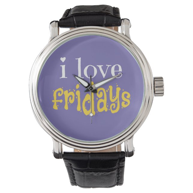 I Liebe Freitags Armbanduhr (Vorderseite)