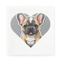 I LIEBE FRENCH BULLDOGS Niedlicher Cartoon Welpe i