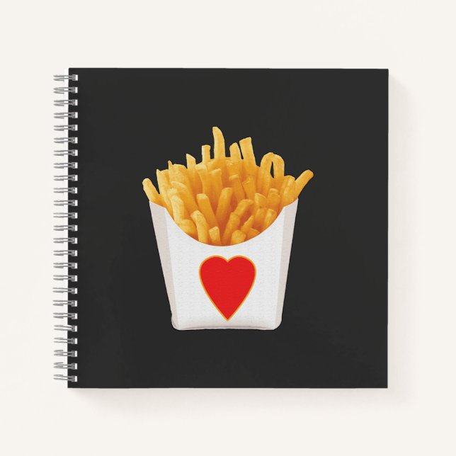 I Liebe French Fries Notizbuch (Vorderseite)