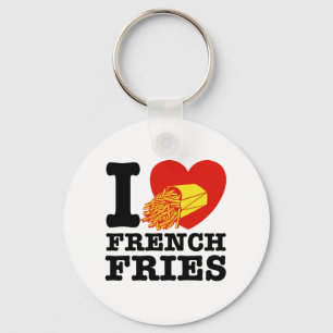 I Liebe French Fries Schlüsselanhänger