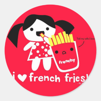 I LIEBE FRENCH FRIES STICKER