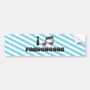 I Liebe Frenchcore Autoaufkleber