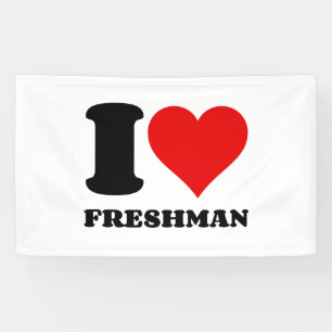 I LIEBE FRESHMAN HERZEN BANNER
