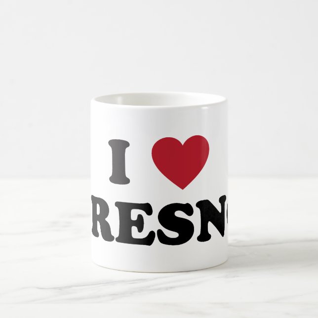 I Liebe Fresno Kalifornien Kaffeetasse (Mittel)