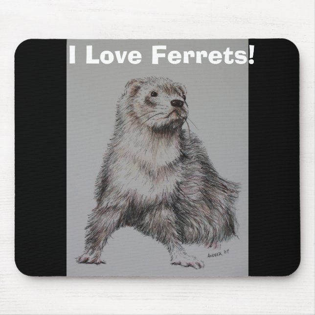 I Liebe-Frettchen! Mousepad (Vorne)