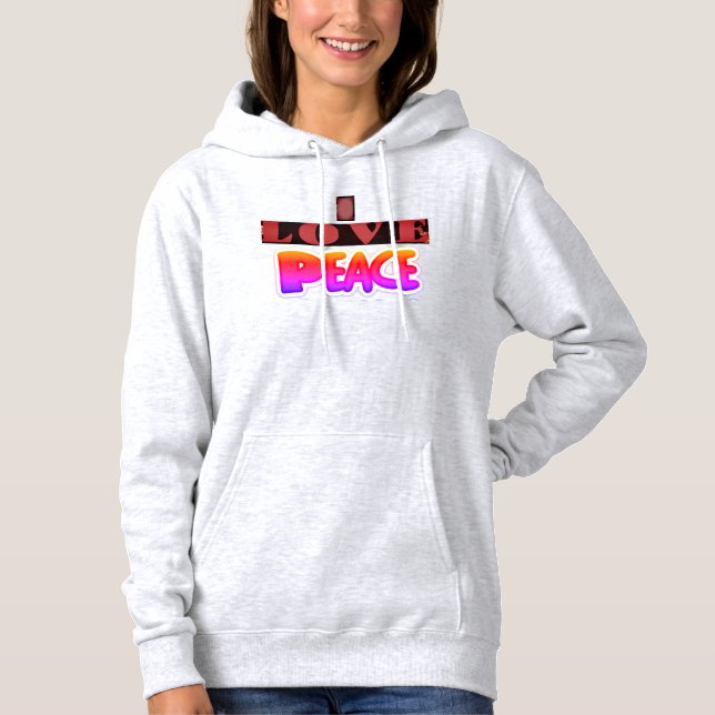 I Liebe Frieden Hoodie (Vorderseite)