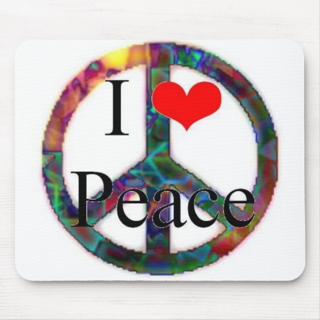 I Liebe-Frieden Mousepad (Vorne)
