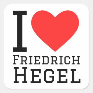 I Liebe Friedrich hegel Quadratischer Aufkleber