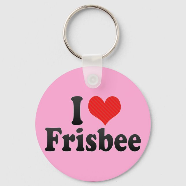 I Liebe Frisbee Schlüsselanhänger (Vorderseite)