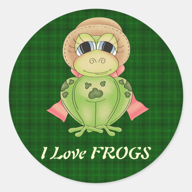 I Liebe FROGS Aufkleber (Vorderseite)