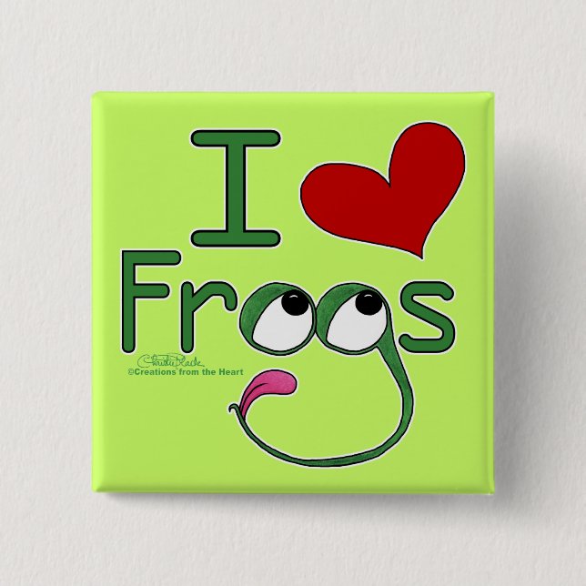 I Liebe FROGS Button (Vorderseite)