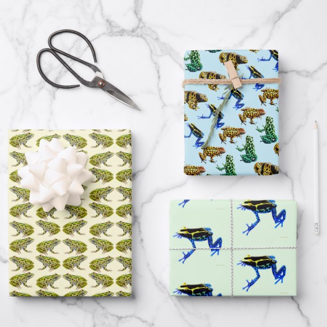 I Liebe Frogs Geschenkpapier Set (Vorderseite)