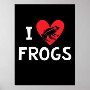 I Liebe Frogs Poster