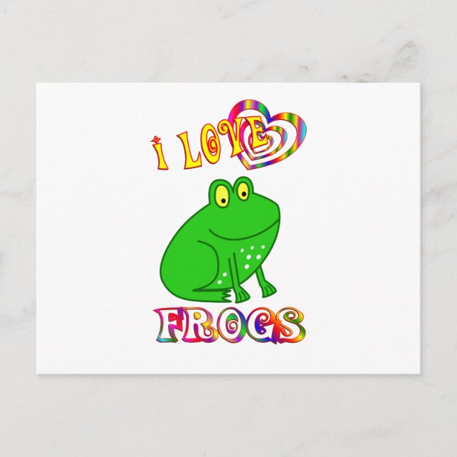 I LIEBE FROGS POSTKARTE (Vorderseite)