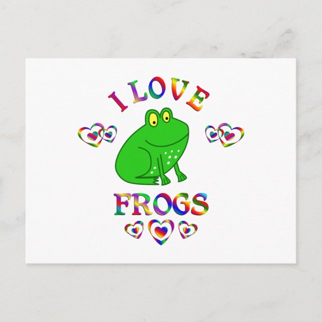 I Liebe Frogs Postkarte (Vorderseite)