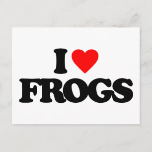 I LIEBE FROGS POSTKARTE