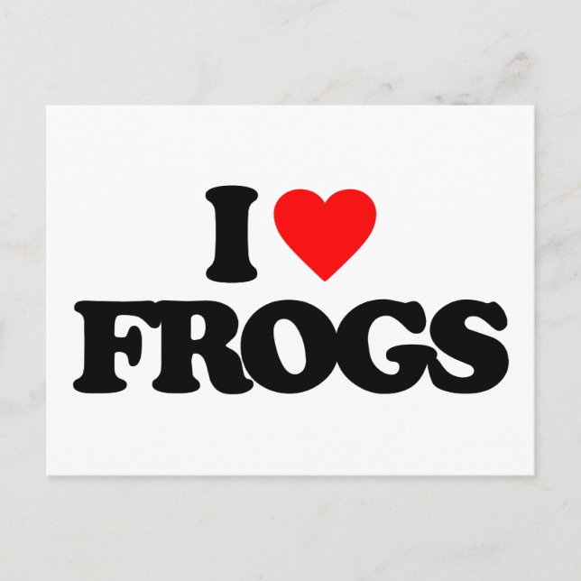 I LIEBE FROGS POSTKARTE (Vorderseite)