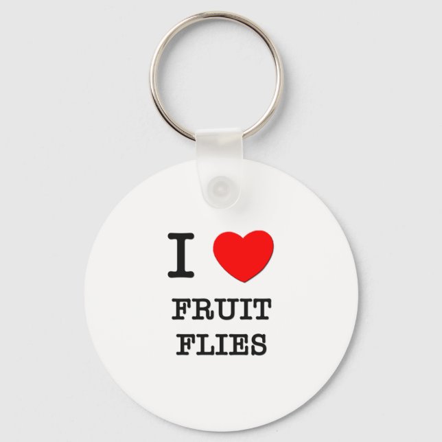 I Liebe Fruchtfliegen Schlüsselanhänger (Vorderseite)