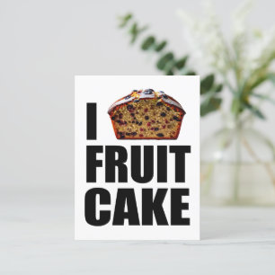 I Liebe Fruitcake Feiertagspostkarte