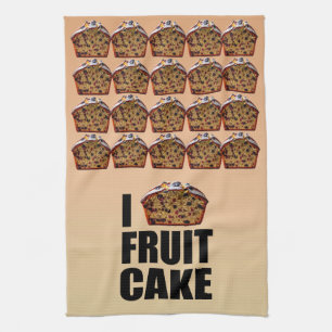 I Liebe Fruitcake Geschirrtuch