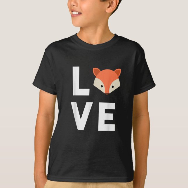 I Liebe Füchse Niedlich Fox Funny Fox Liebe Tierge T-Shirt (Vorderseite)