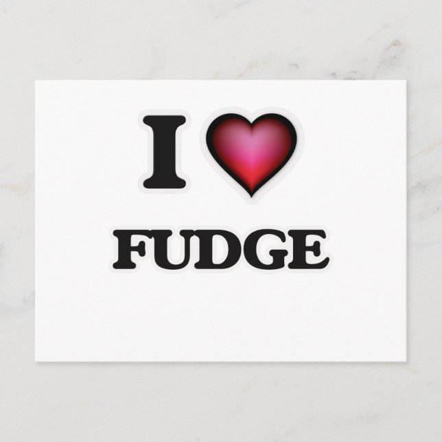 I Liebe Fudge Postkarte (Vorderseite)