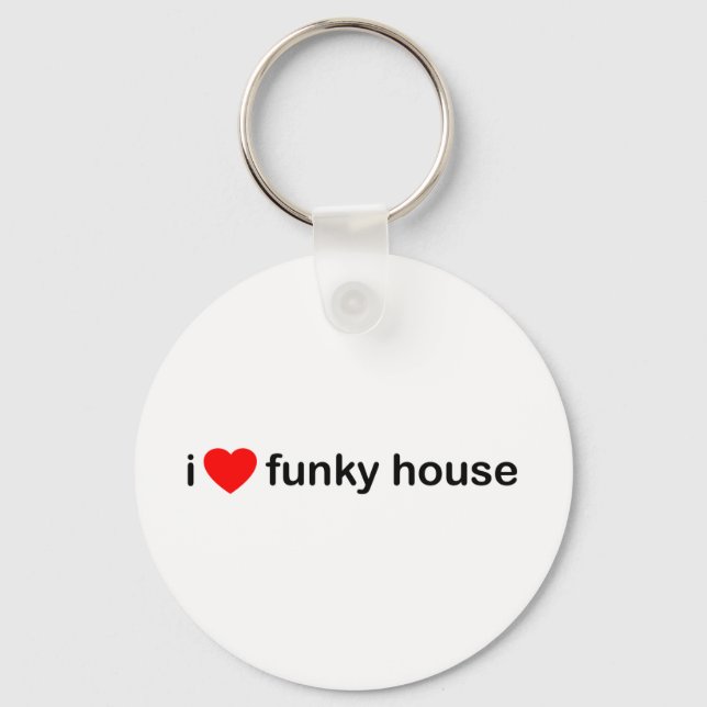 I Liebe Funky House Schlüsselanhänger (Vorderseite)