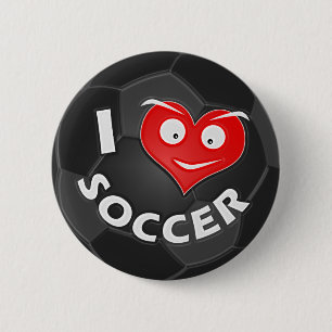 I Liebe-Fußball Button