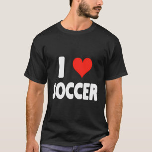 I Liebe Fußball-Fußball-Futbol-Feldbahnziel T-Shirt