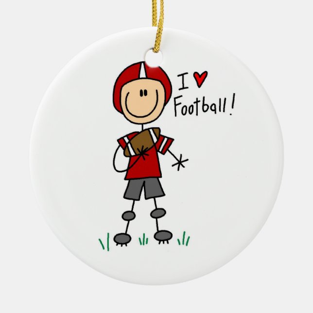 I Liebe-Fußball Keramikornament (Vorne)