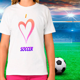 I Liebe Fußball - Kinder T - Shirt