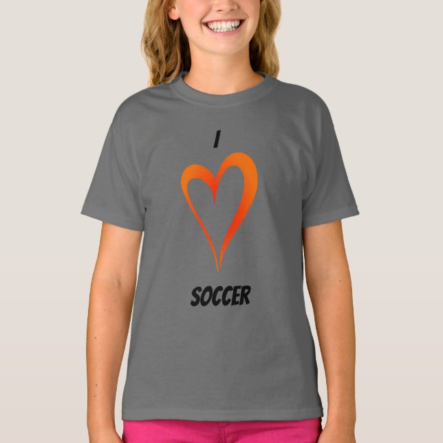 I Liebe Fußball - Kinderpullover T-Shirt (Vorderseite)