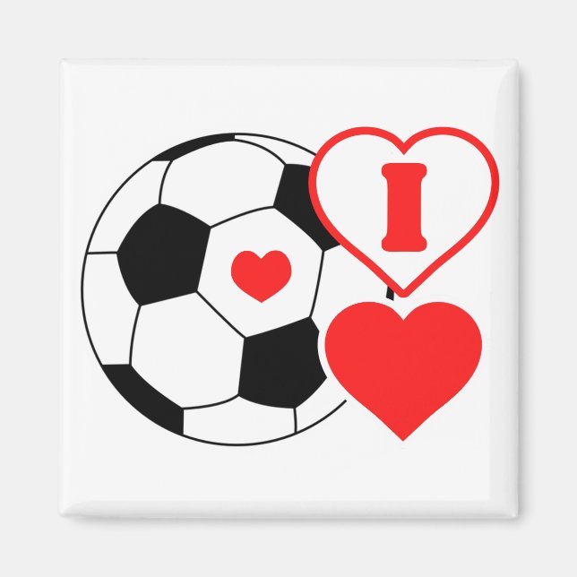 I Liebe Fußball Magnet (Vorne)