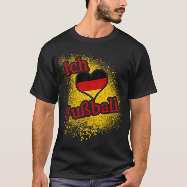 I Liebe Fußball T-Shirt (Vorderseite)