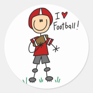 I Liebe-Fußball-T-Shirts und Geschenke Runder Aufkleber