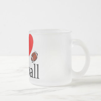 I Liebe-Fußball-trinkendes Glas Mattglastasse