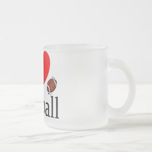 I Liebe-Fußball-trinkendes Glas Mattglastasse (Rechts)